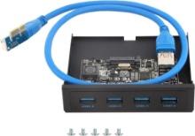 Kafuty PCI-E to 4xUSB3.0 for NEC720201 Chip Front Floppy Bay Adapter Expansion Card Integrated Power