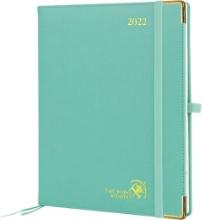 POPRUN Premium Executive Diary 2022 Week to View 26.5 x 21.5 cm - Weekly Planner, Green