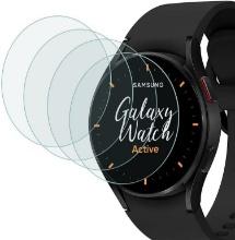 Agedate Screen Protector for Samsung Galaxy Watch 4 44 mm Tempered Glass, Soft TPU HD Pack of 4