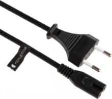 Keple TV 2-Pin Power Cable Euro 8 Power Cable Compatible with PS5 Samsung JVC TV, DVD, PS2 PS4