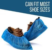 Ezlife Disposable Shoe Covers Non Slip, 100 Pcs Large Size Overshoes Heavy Duty Waterproof Plastic