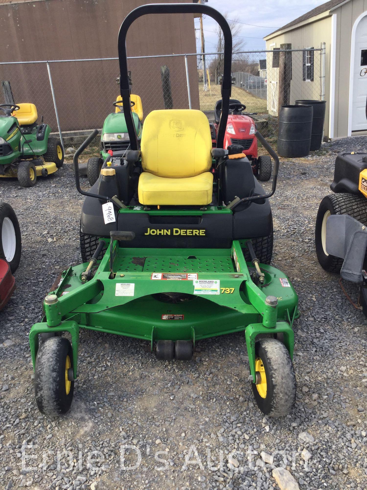 John Deere 737 Z Trak Zero Turn Mower, Serial #: TC0737A062400