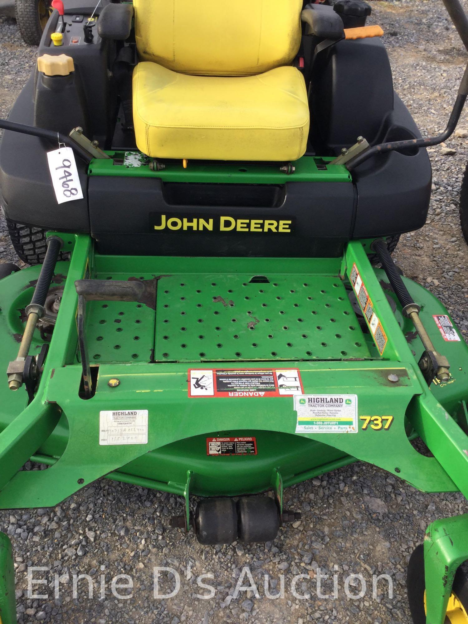 John Deere 737 Z Trak Zero Turn Mower, Serial #: TC0737A062400