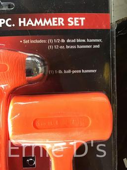 New/Unused Ironton 3 Pc Hammer Set