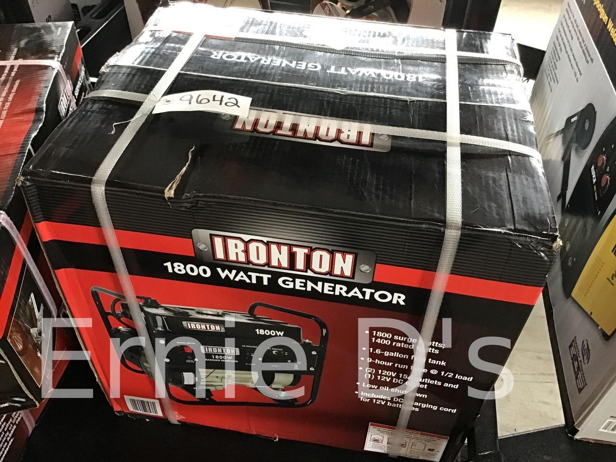 New/Unused Ironton 1800 Watt Generator, Gas