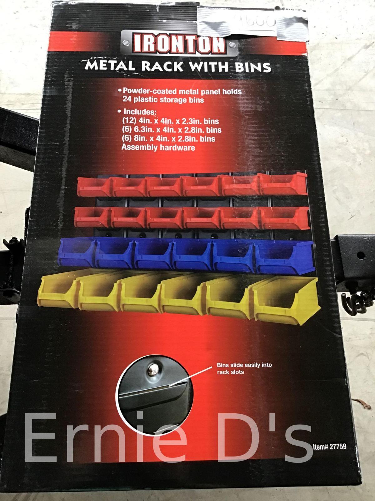 New/Unused Ironton Metal Rack with Bins