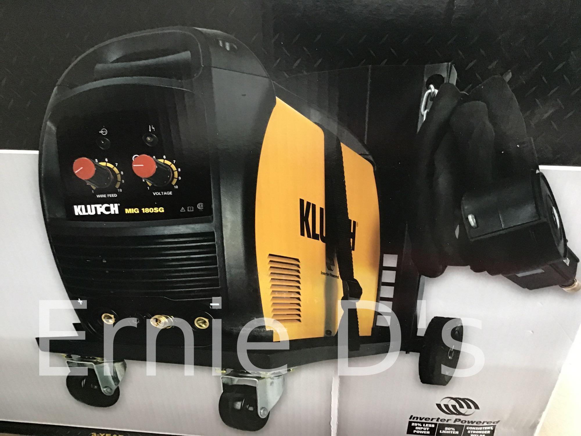 New/Unused Klutch Mig 180SG Spoolgun Welder with Cart