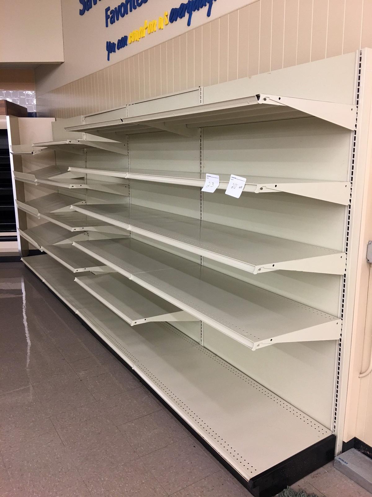 20' Madix shelving, wall