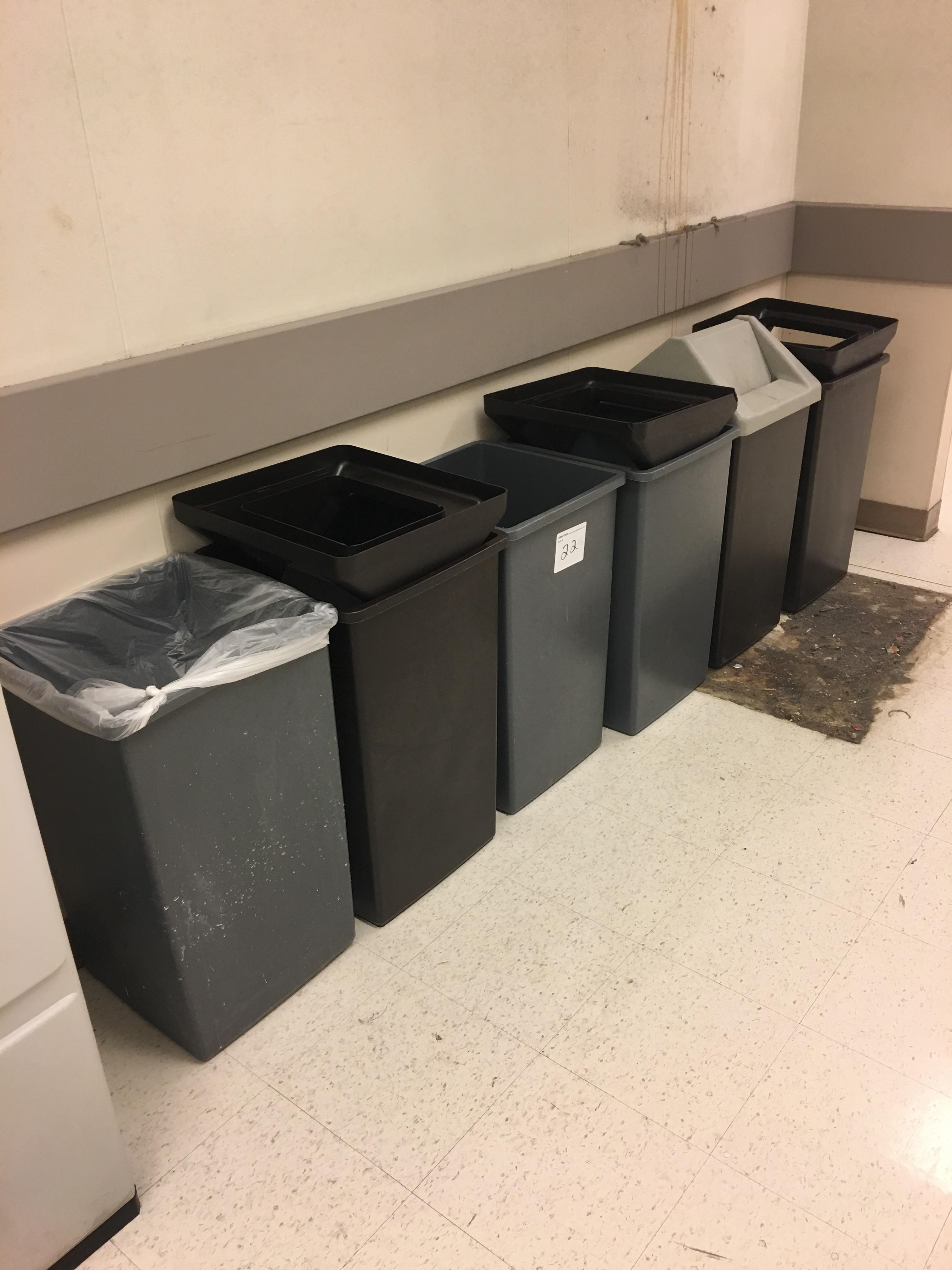 (6) Trash cans