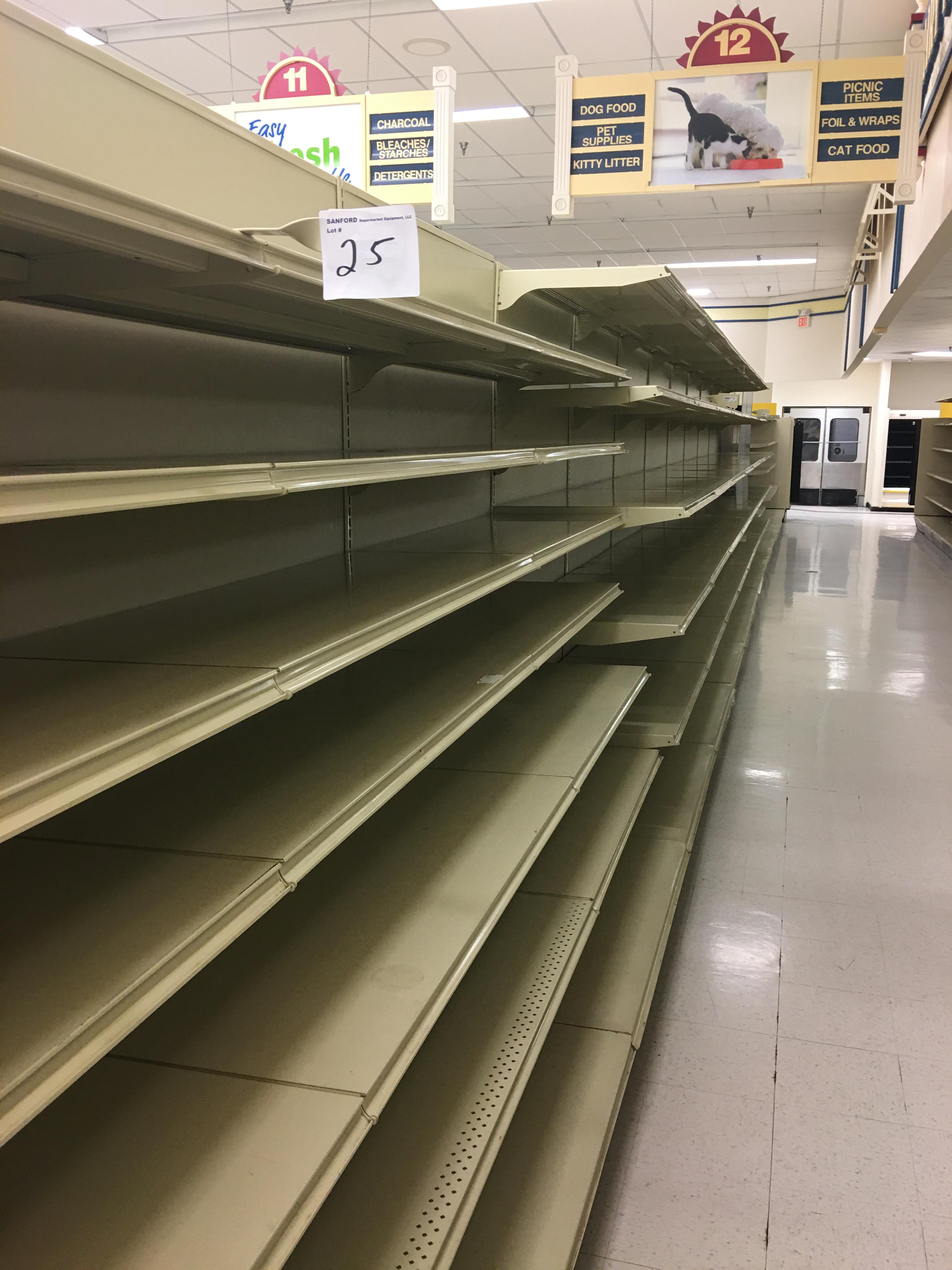 78' Kent Gondola shelving, sold by the foot