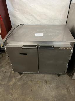 Two door Beverage Air undercounter refrigerator