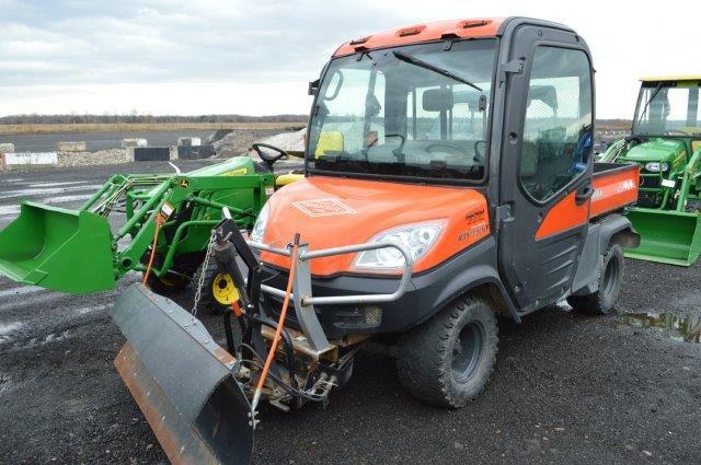 KUBOTA RTV 1100 W/ FRONT BLADE, POWER STEERING, 4WD, DIESEL, HYD DUMP, AIR,