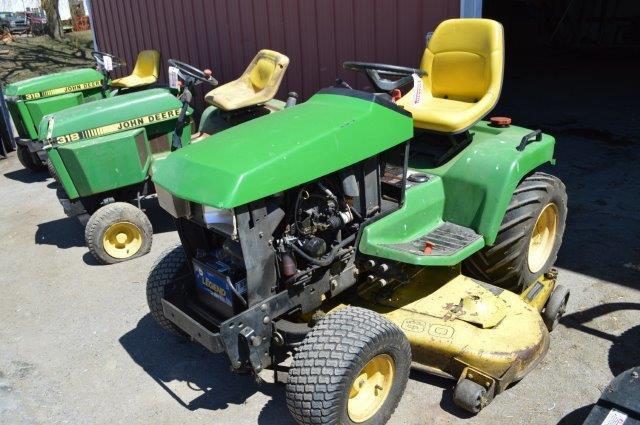 JD 455 LAWN TRACTOR, 1,400 HRS, 60" DECK, DIESEL