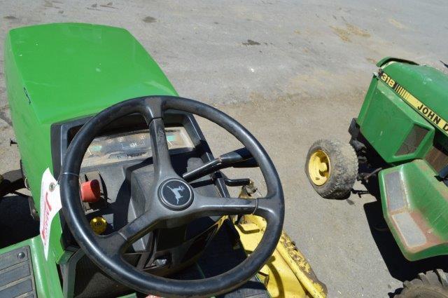 JD 455 LAWN TRACTOR, 1,400 HRS, 60" DECK, DIESEL