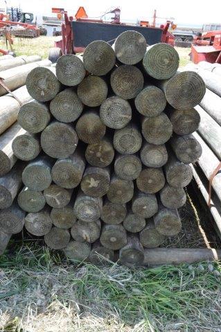 45-  5"-6" x 8' pressure treated fence posts