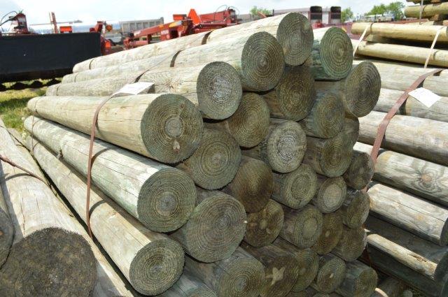 45-  5"-6" x 8' pressure treated fence posts