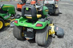 JD X500 Multi Terrain lawn mower w/ 54" Edge Extra cutting system, 307 hrs.