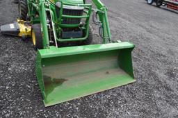 JD 2305 compact tractor w/ 200CX loader and 62'' desk, 4wd, 3pt, PTO, deise