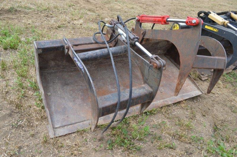 60" skidmount grapple bucket