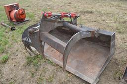 60" skidmount grapple bucket