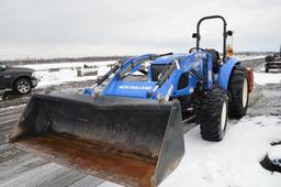 '15 NH Boomer 47 w/ 260TLA loader, 262 hrs, 16 speed gear drive, left hand reverser, 1 remote, 540 p