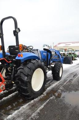 '15 NH Boomer 47 w/ 260TLA loader, 262 hrs, 16 speed gear drive, left hand reverser, 1 remote, 540 p