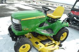 JD X729 ultimate lawn mower, w/ 368 hrs, all wheel steer, 60'' deck