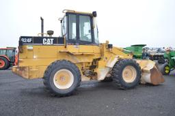 Cat 924F payloader w/ 90" material bucket, 20,732 hrs, 17.5-25 rubber