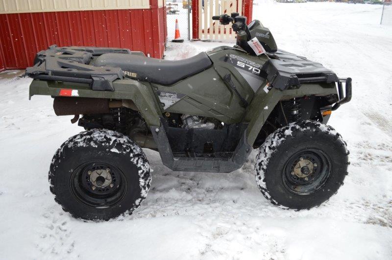 '14 Polaris Sportsman 570 EFI four wheeler w/ 4wd, 562 hrs, new brakes, VIN