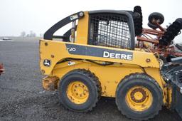 JD 320 skidloader w/ hyd. quick attach, rear weights, 12-16.5 tires