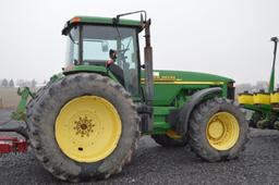 '00 JD 8110 tractor w/ 7,523 hrs, 16 speed power shift, 4wd, 20.8R42 rear d