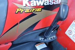 Kawasaki 400 4wheeler w/ front blade, 4wd, automatic, 1,290 hrs