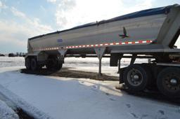 '00 Alumatech 40' frameless dump trailer w/ air ride, liner, roll tarp, gra