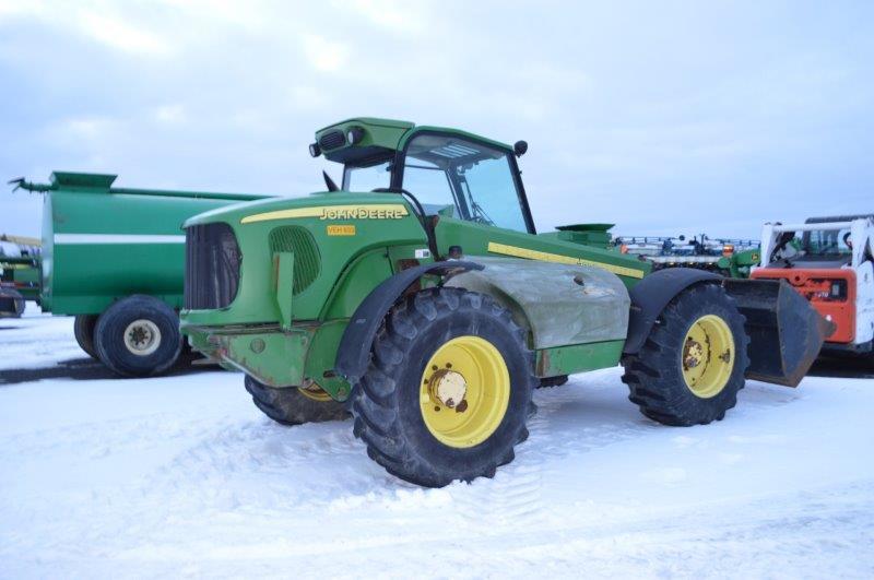 JD 3220 32' telehander w/ 8' material butcket, 8,609 hrs, 4sp w/ LHR, 4wd,