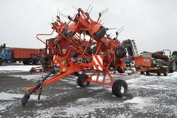 Kuhn GF 10802 T digidrive 10 star tedder w/ field line positioning, 540 PTO