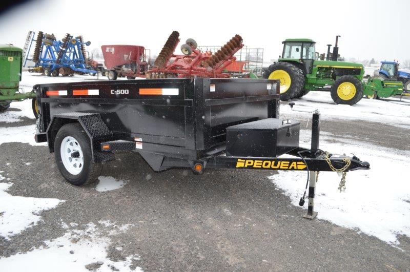 '18 C500, 8' Pequea dump trailer, (brand new, 2 yr warranty!!!) VIN# 4JADT5