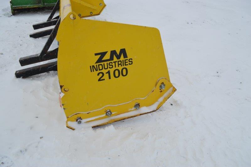 ZM Industrial 2100 10' bucket mount snow pusher