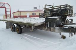 '81 Custom, 16', wooden dump trailer IH gear w/ Tuff-bin tollbox, VIN# A320