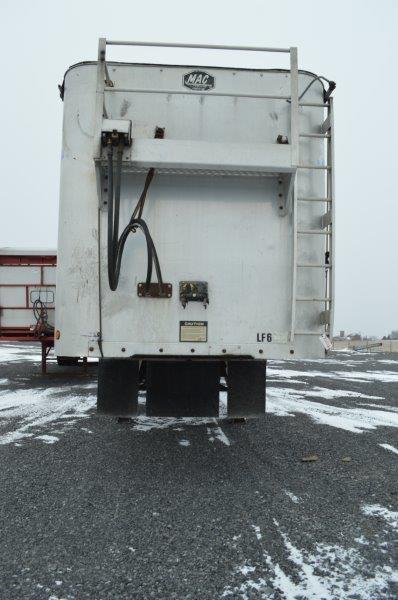 '05 Mac 45'x102" walking floor semi trailer w/ air ride, 25,000# tri-axle (