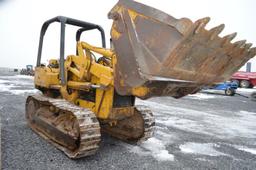 JD 450C crawler loader w/ 4 in 1 bucket, 4,322 hrs, (coolent leak & need en