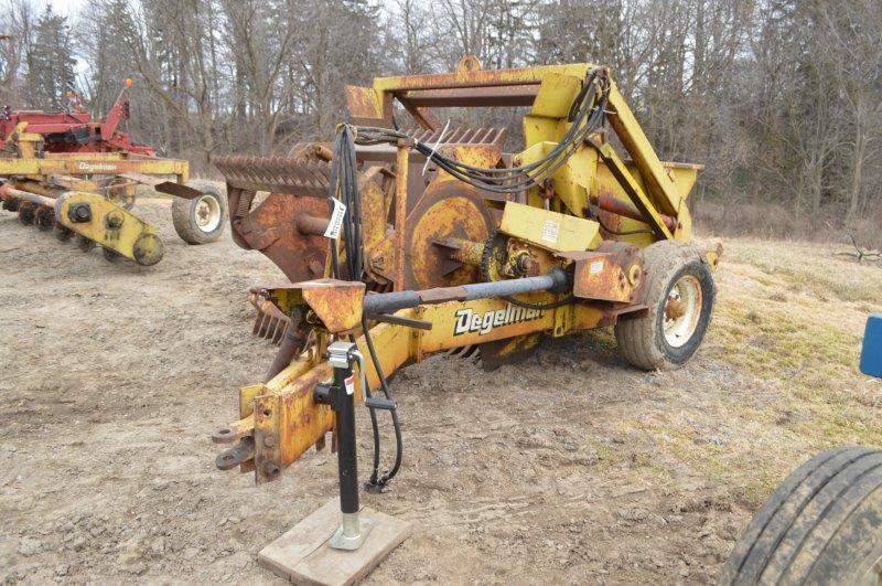 Degelman high dump rock picker, pto drive