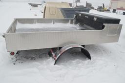 6X9 Aluminum truck bed w/ challenger tool box, (very nice)