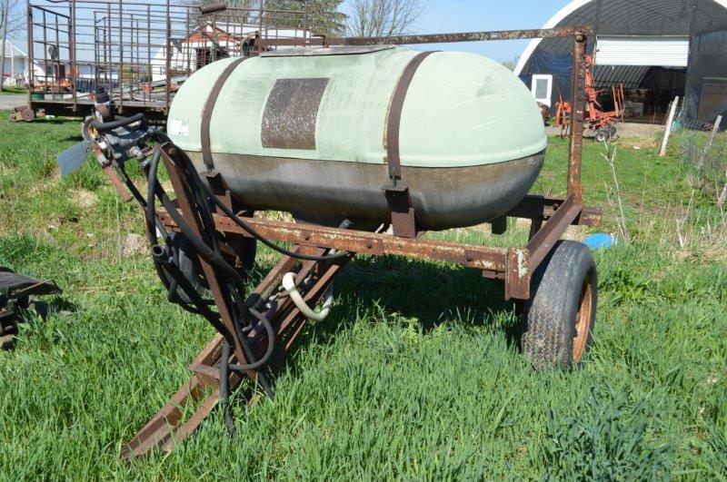 pull type fence row sprayer