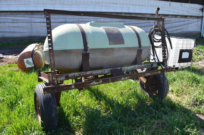 pull type fence row sprayer