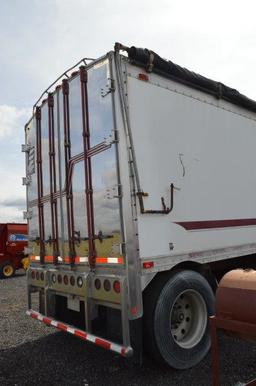 '02 Wilkins 45' walking floor  trailer w/ spread axle, air ride, 11R24.5 rubber, VIN# 1W92M45262S077