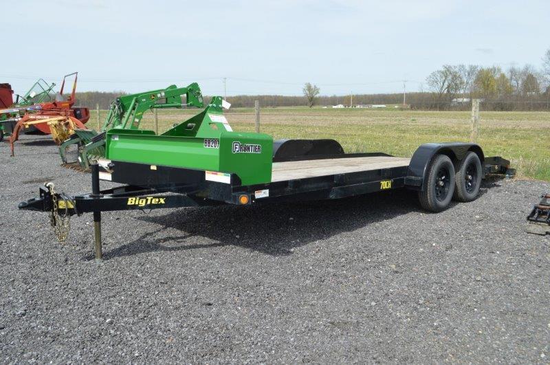 '18 Big Tex 70CH, 7'x18' equipment trailer w/ 2' dovetail & ramps, VIN# 16VCX202XJ3035543 (title)