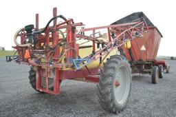 Hardi Navagator sprayer w/ 1,000 gallon tank, 60' booms, 13.6-38 tires, moniter & accessories in off