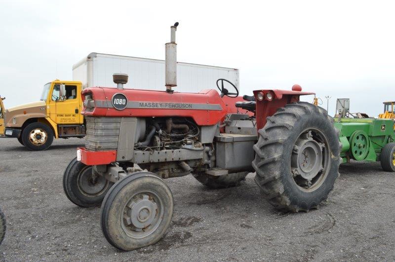 Massey Ferguson 1080 tractor w/ 18.4-34 rear tires, showing 5,000 hrs (owner manual in office)