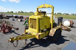 Donaldson 4" gas powered water pump on trailer (no registration)