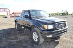 '01 Toyota Tacoma pickup, 4x4, V6 engine, auto trans, power options, 227,341 mi, (title) VIN# 5TEWN7